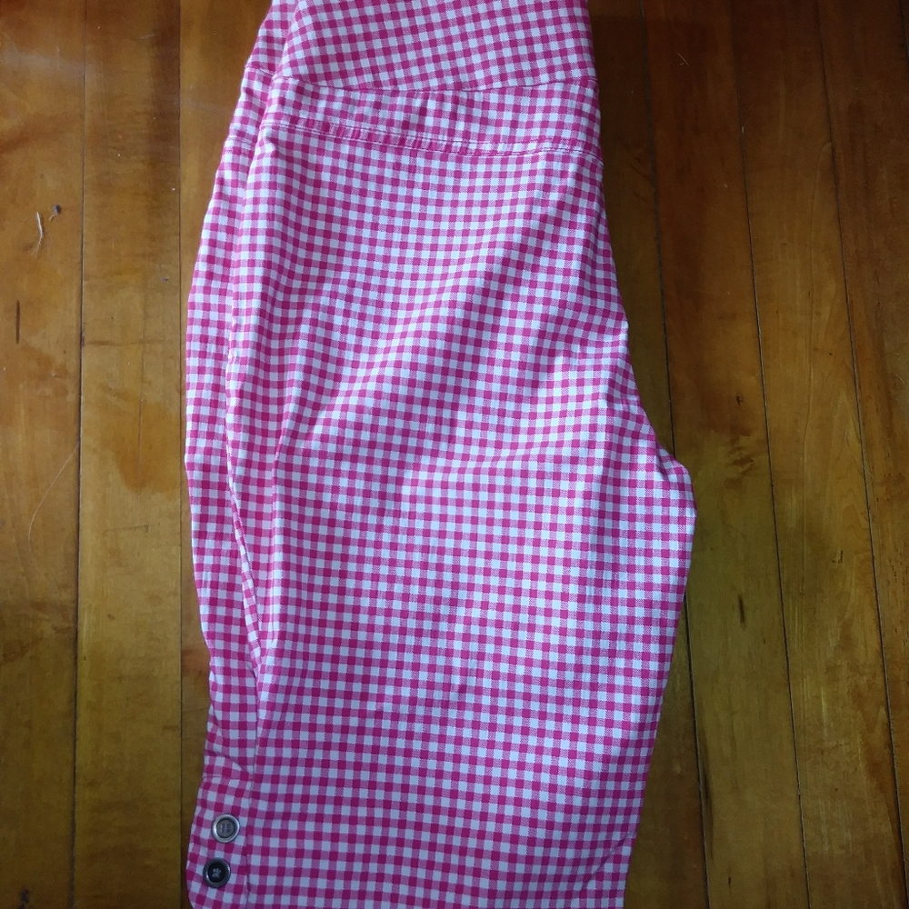 Pink Gingham Capris 10P